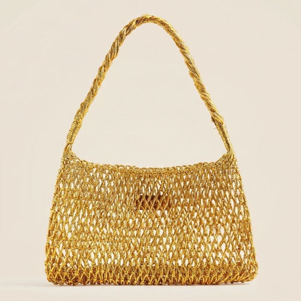 J. Crew Gold Mesh Shoulder Bag